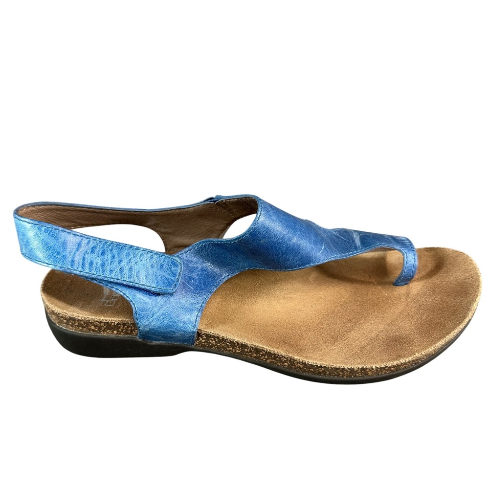 Dansko Blue Leather Toe Loop Slingback Sandals Womens 37